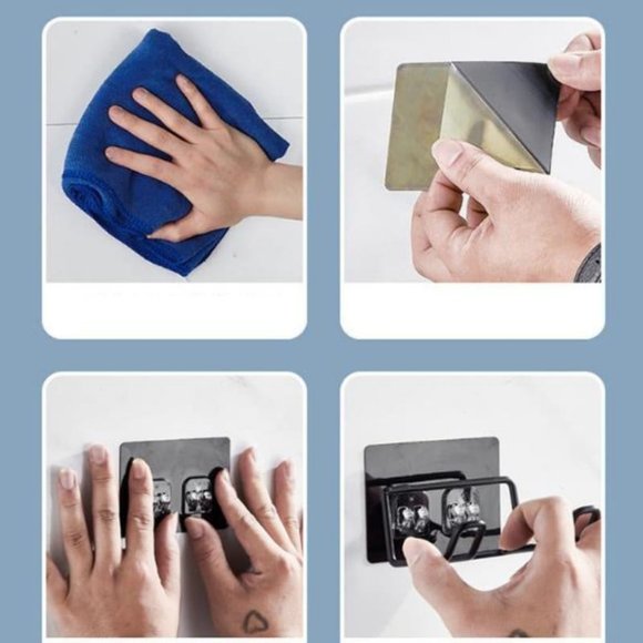 Stainless Steel Wall Mounted Hair Dryer Rack and Bathroom Hair Straightener - Picture 13 of 14